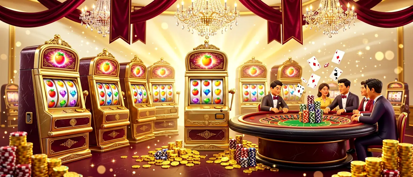 Porcelain casino floor panorama