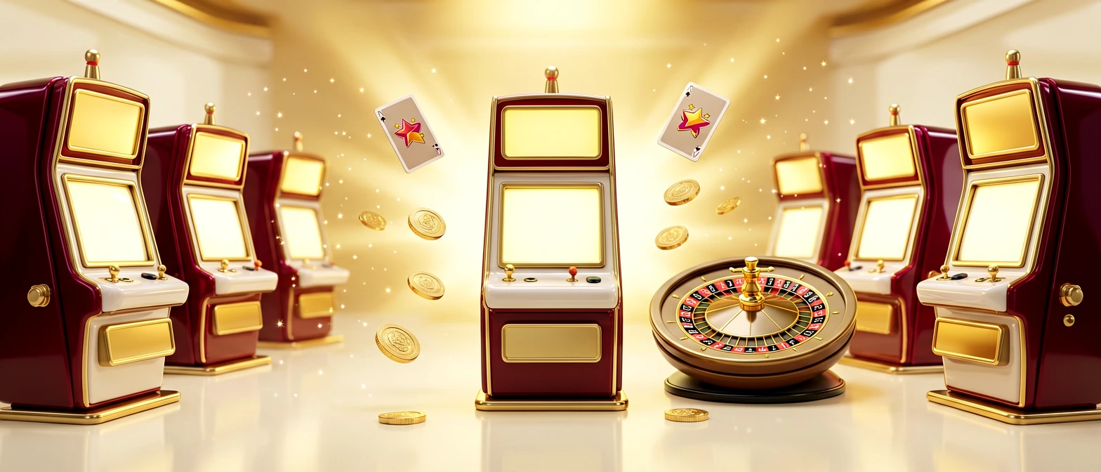 Panorama ng porselanang casino floor