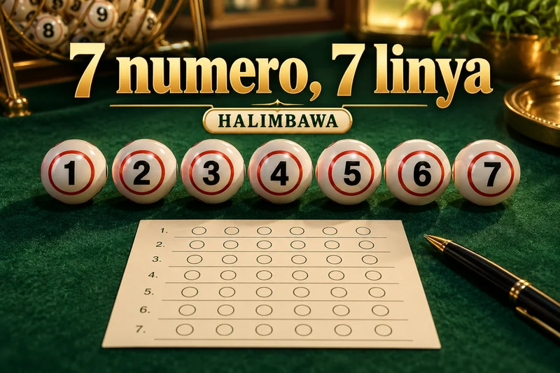 Fictional System 7 selection with seven numbered lottery balls